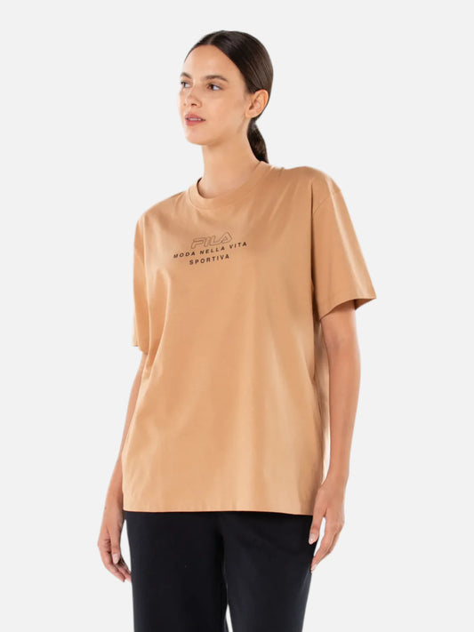 Remera Mujer Fila Vita Outline Caramelo