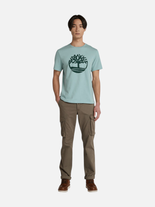 Remera Timberland Kennebec River Tree Logo Celeste