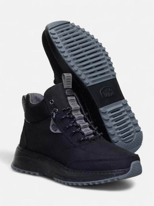 Botas Hey Dude Tahoe Nylon Negro Gris