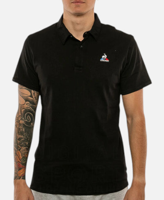 Remera Le Coq Sportif Ess Polo Tee Negro
