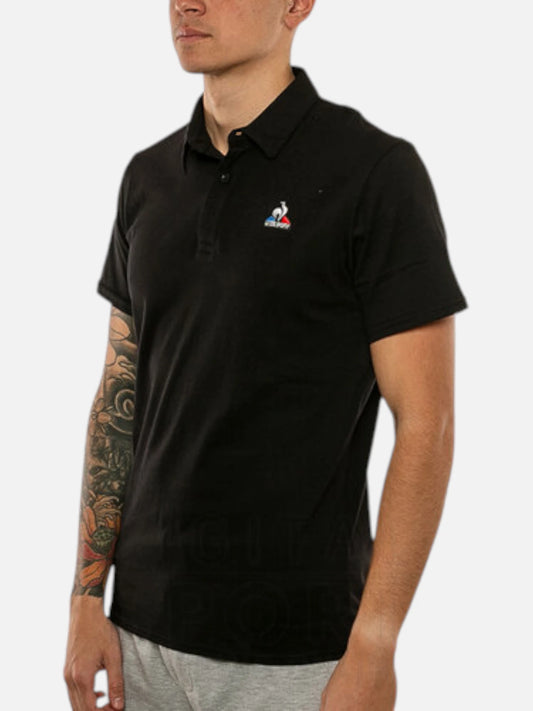 Remera Le Coq Sportif Ess Polo Tee Negro