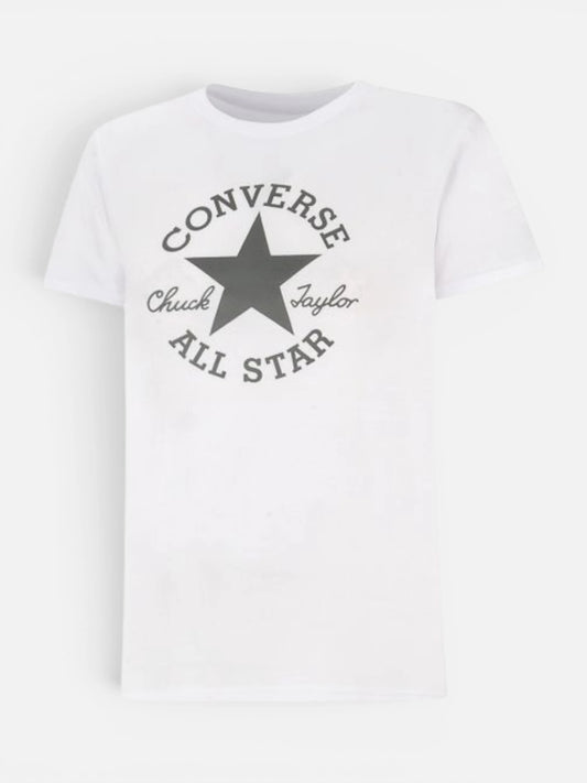 Remera Mujer Converse Patch Manga Corta Blanco
