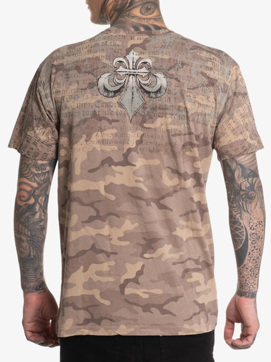 Remera Affliction Collapse Marrón