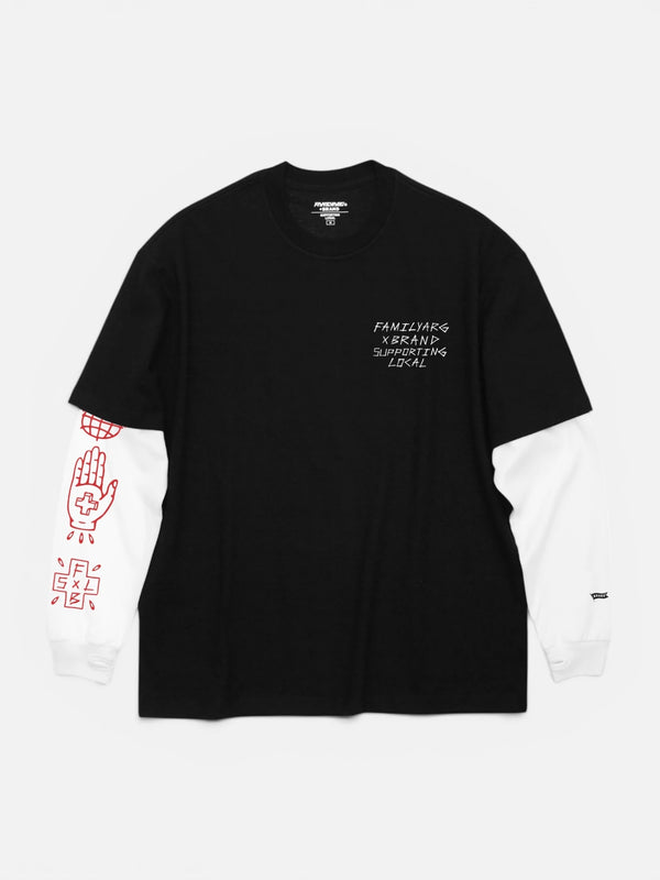 Remera Familyarg x Brand & Co Adams M/L Negro