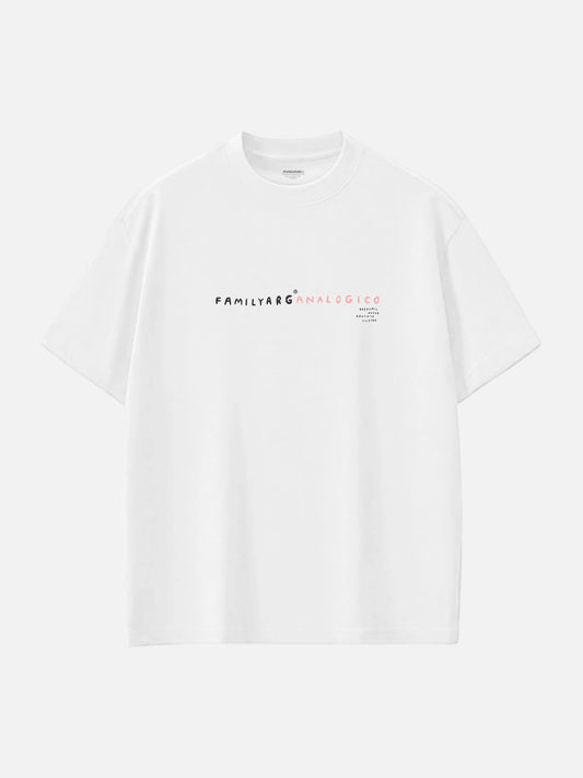 Remera Familyarg Analogico Supersized Blanco