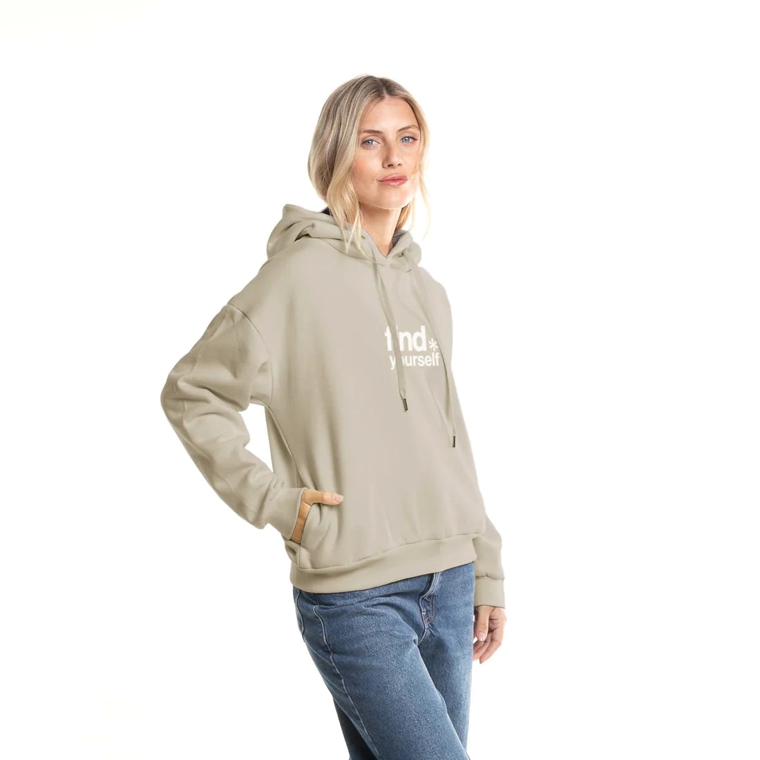 Buzo Rusty Find Yourself Relaxed Mujer Beige - Indy