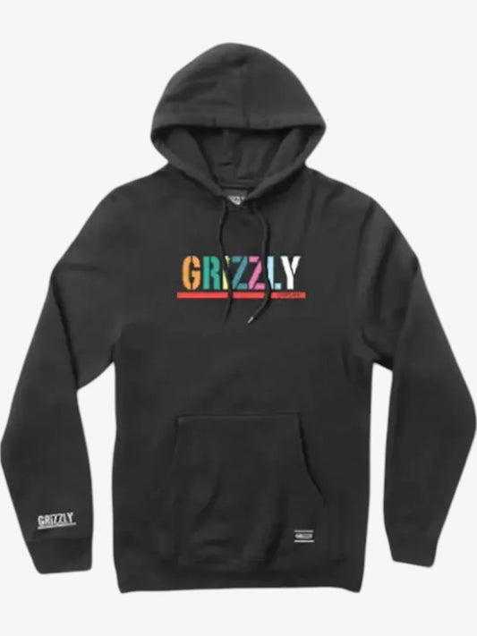 Buzo Grizzly Og Stamp Niño Negro Multicolor