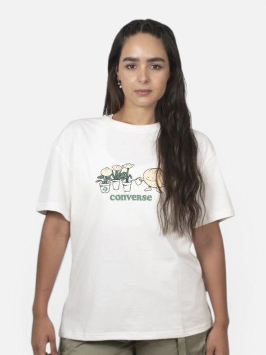 Remera Mujer Converse Baos Graphic Blanco