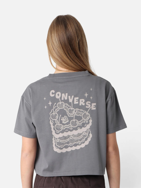 Remera Mujer Converse Sweet Tee Gris