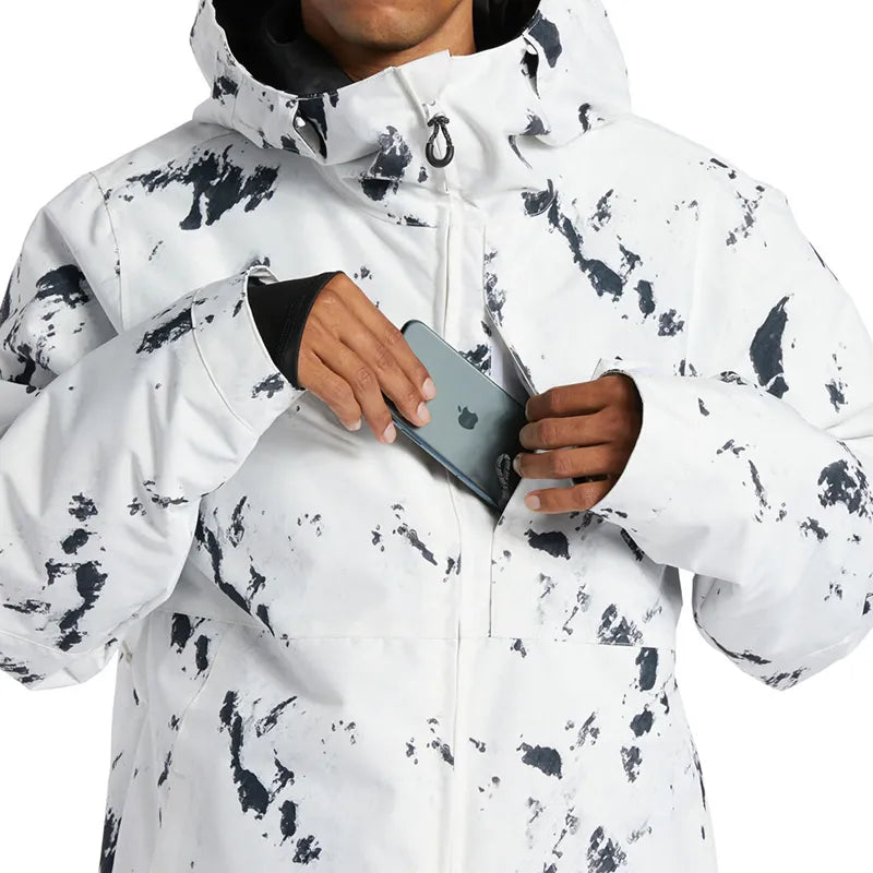 Campera Dc Snow Basis Print Blanco - Indy