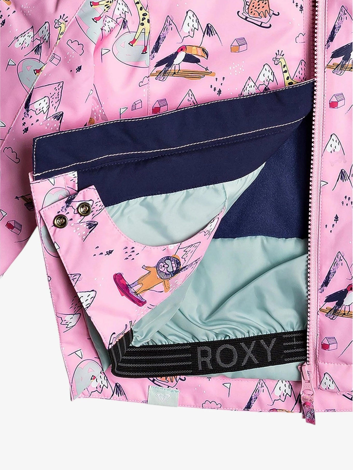Campera Roxy Snow Mini Jetty Rosa Print - Indy