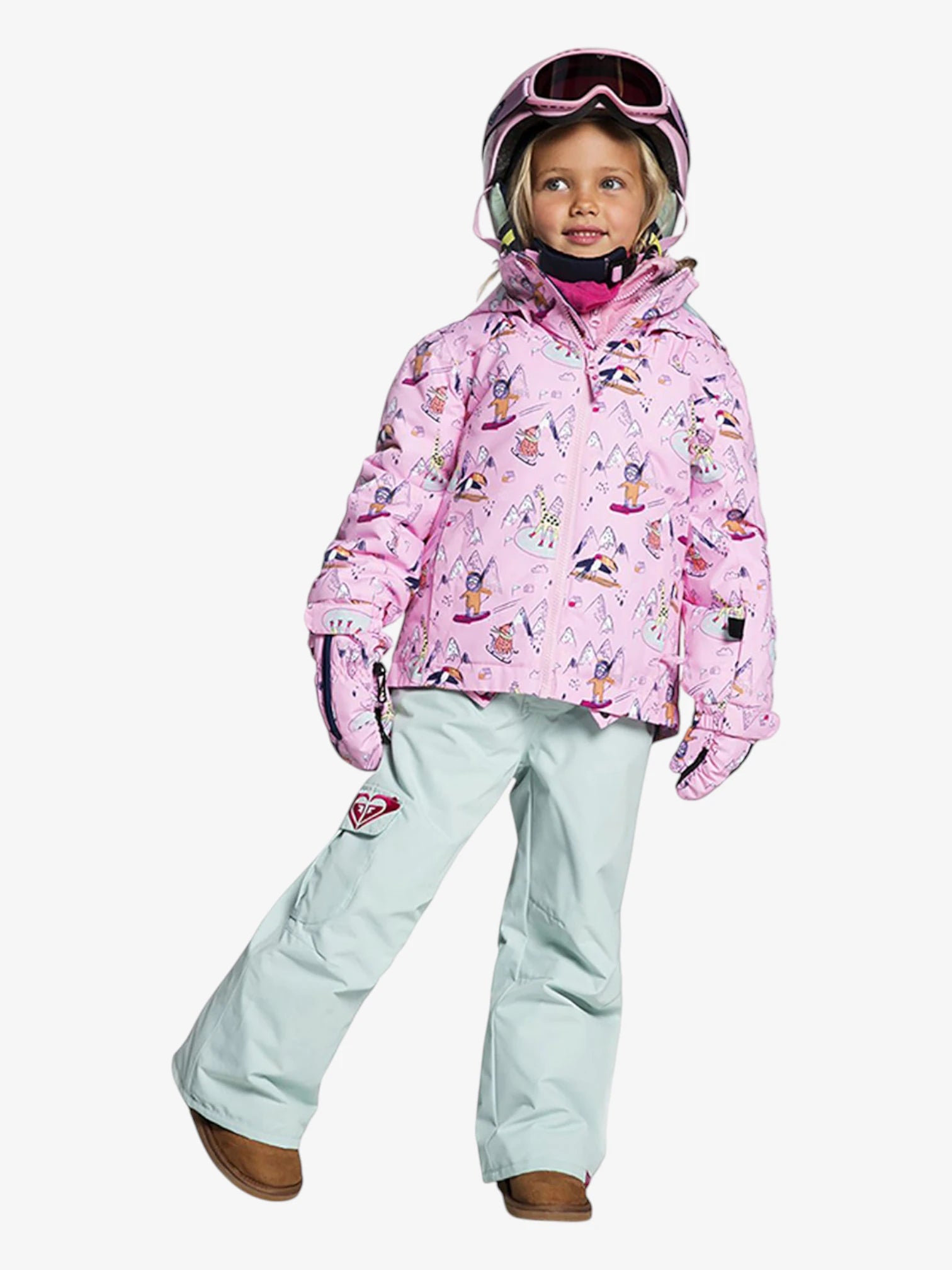 Campera Roxy Snow Mini Jetty Rosa Print - Indy