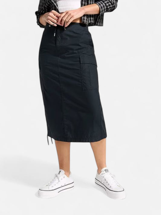 Falda Converse Long Woven Cargo Negro