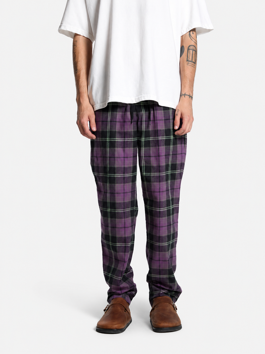 Pantalon Elepants Escoces 296 Viyela Violeta Negro