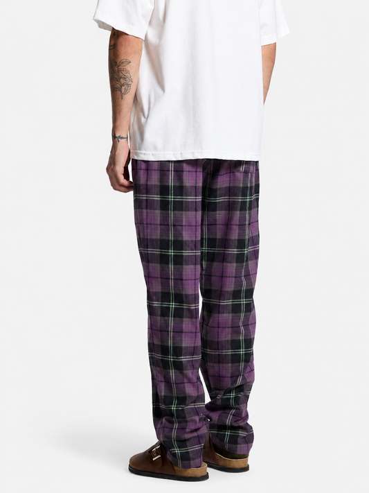 Pantalon Elepants Escoces 296 Viyela Violeta Negro
