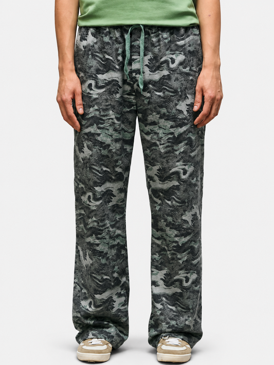 Pantalon Buzo Elepants Estampado Stone Gris