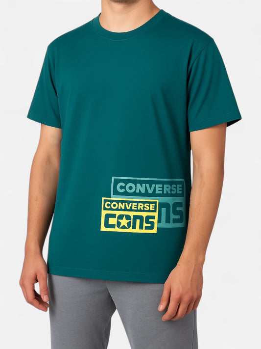 Remera Converse Double Petroleo