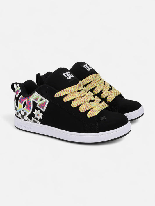 Zapatillas DC Mujer Court Graffik Negro Multicolor