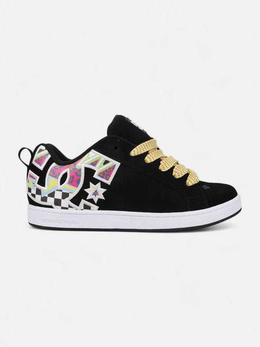 Zapatillas DC Mujer Court Graffik Negro Multicolor