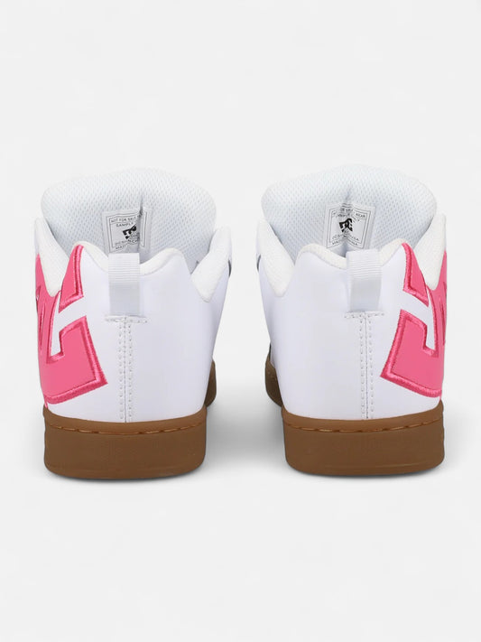 Zapatillas DC Mujer Court Graffik Blanco Rosa Marrón