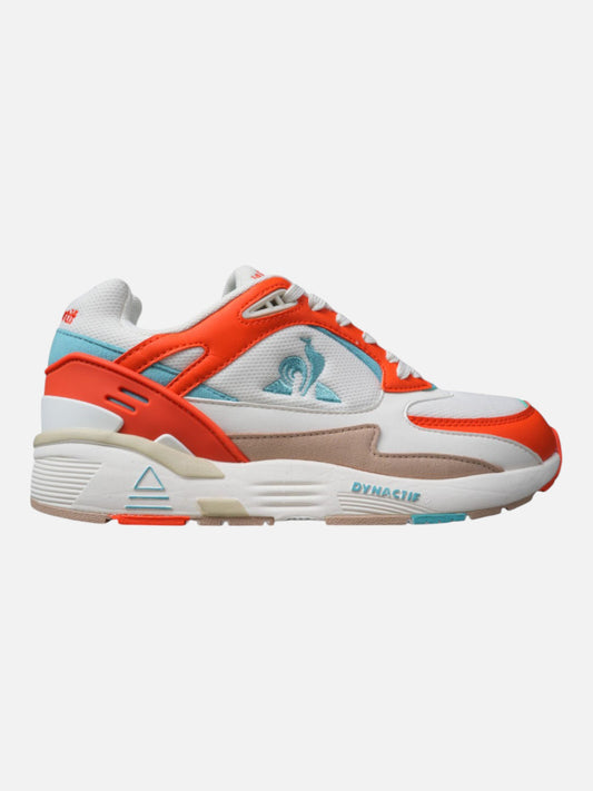 Zapatillas Le Coq Sportif R1100 Pop Blanco Naranja Celeste