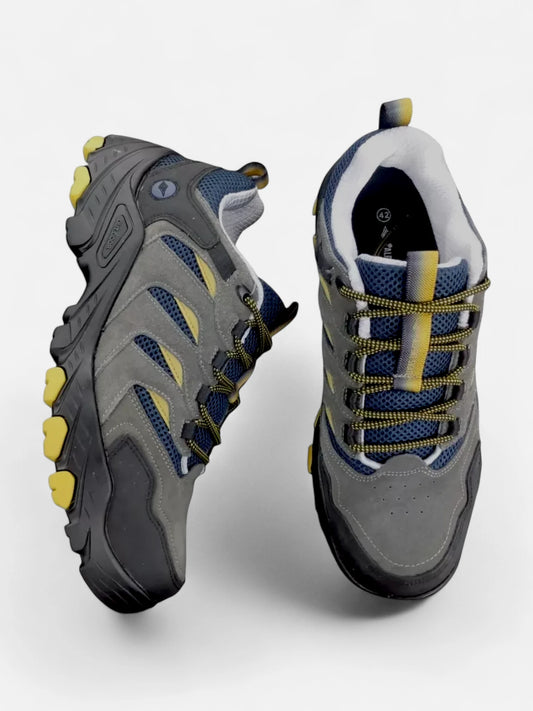 Zapatillas Alpine Skate Lyra Trekking Senderismo Gris Azul Amarillo