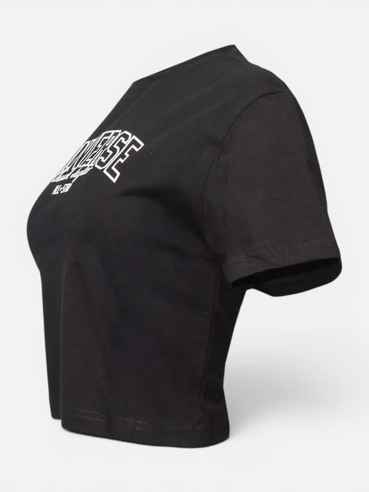 Remera Mujer Converse Tee Manga Corta Negro