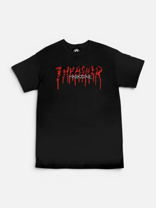 Remera Thrasher Blood Negro