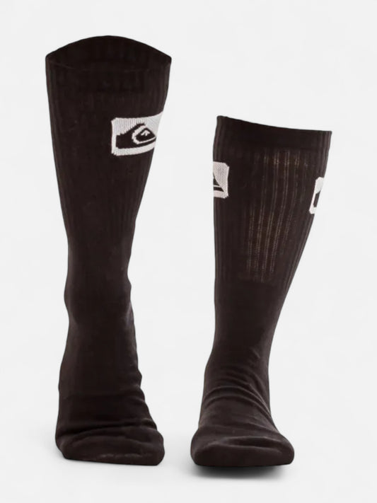 Medias Quiksilver Crew MC Tennis x3 Negro