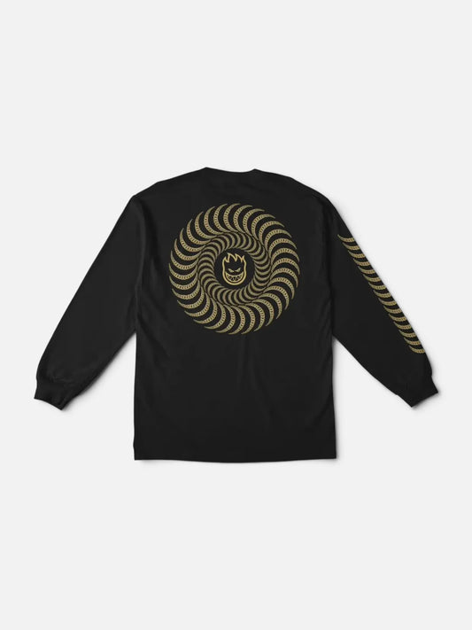 Remera Manga Larga Spitfire Swirl Negro