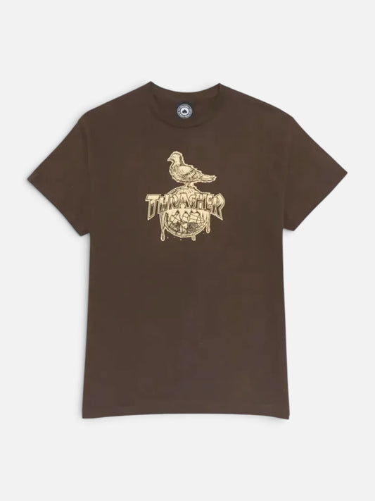 Remera Thrasher Cover The Earth Marron