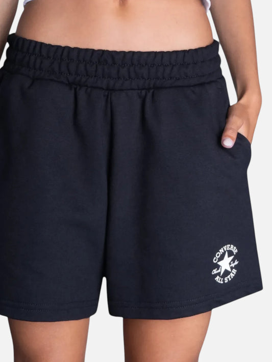 Short Converse Patch Mujer Negro