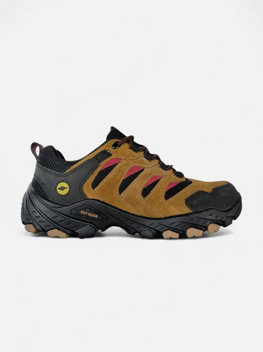 Zapatillas Alpine Skate Lyra Trekking Senderismo Marrón Negro Rojo