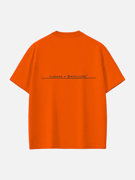 Remera Familyarg Flasher Supersized Naranja + Medias Crew Negro