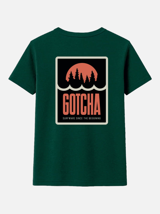 Remera Gotcha Forest Verde Ingles