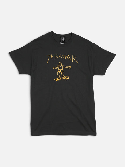 Remera Thrasher Gonz Negro Amarillo