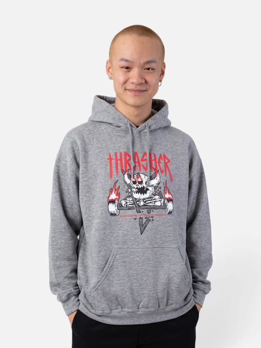 Buzo Thrasher Monster Gram Gris Melange