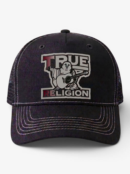 Gorra True Religion Fade Buddha Negro Blanco