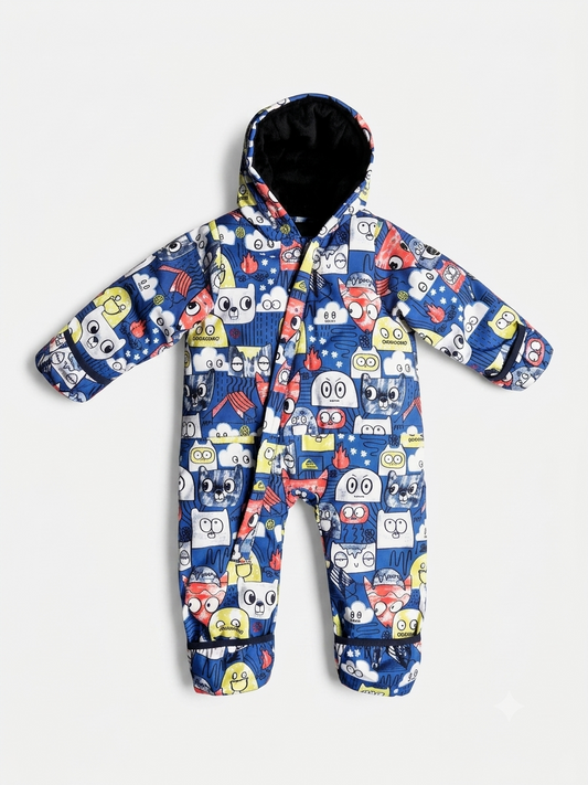 Entero Quiksilver Little Rockie Baby Azul Estampado