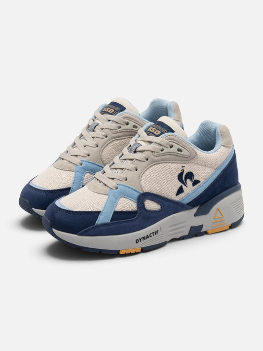 Zapatillas Le Coq Sportif R850 Beige Azul Celeste