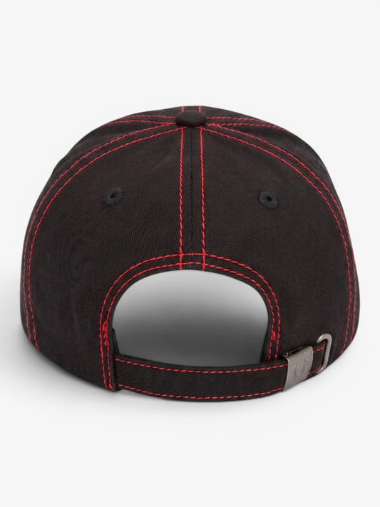 Gorra True Religion Gothic Buddha Negro Rojo