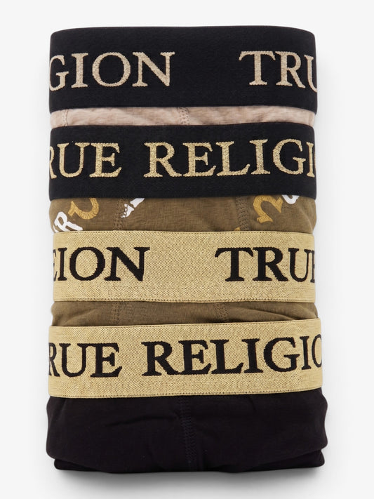 Boxers True Religion x4 Mix Logotipo Dorado Algodon