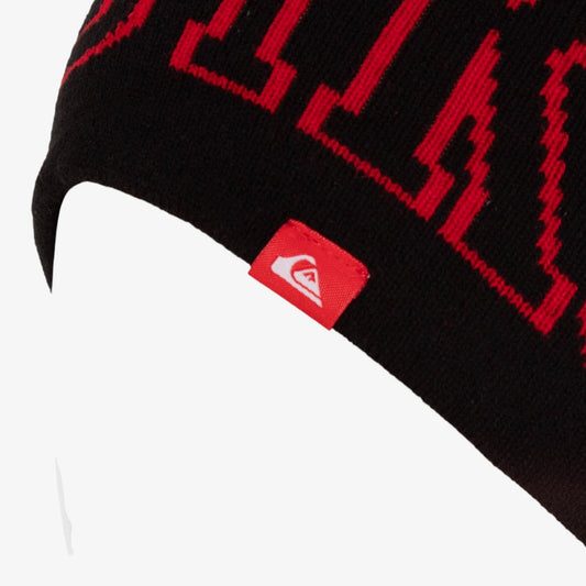 Gorro Quiksilver Griff Negro Rojo - Indy