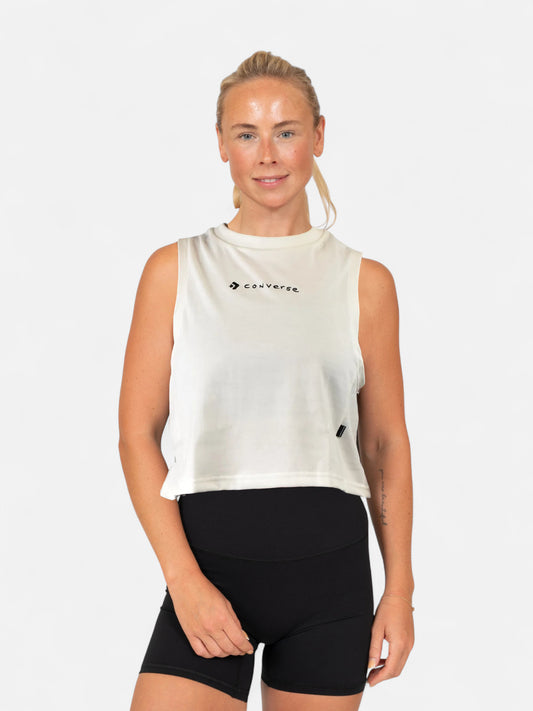 Musculosa Converse Mujer Draft Logo Crudo