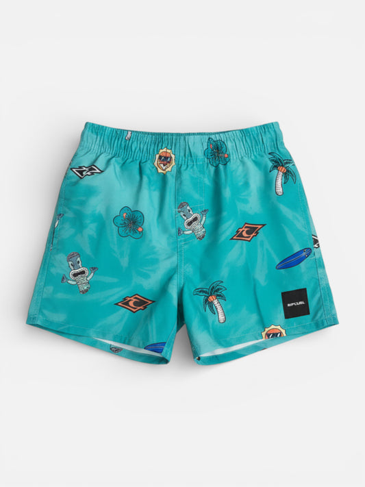 Malla Rip Curl Palm Batik 9 Niño Verde Agua