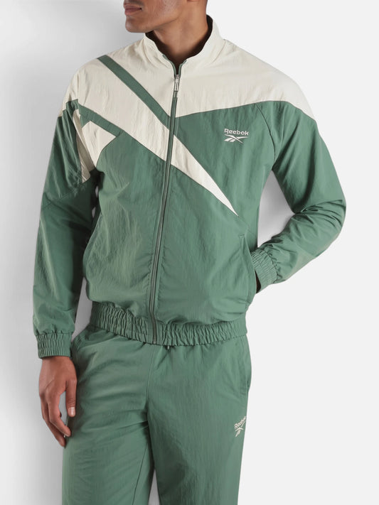Campera Reebok Classic Leatherf Fr Tracktop - Field Verde/Vintage Chalk