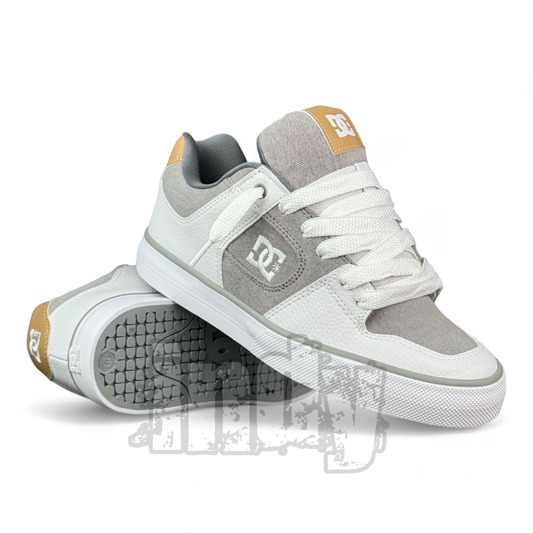 Zapatillas Dc Pure Blanco Gris Marron