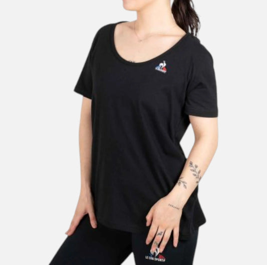 Remera Le Coq Sportif Ess Mujer Tee Negro