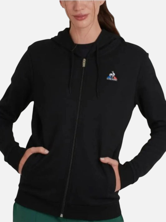 Campera Le Coq Sportif Ess Hoddie Jacket Mujer Negro