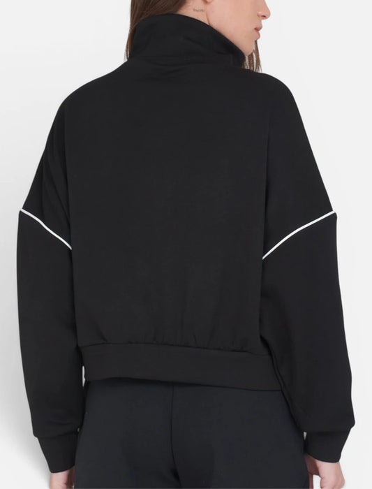 Campera Le Coq Sportif Bat Piping Jacket Mujer Negro